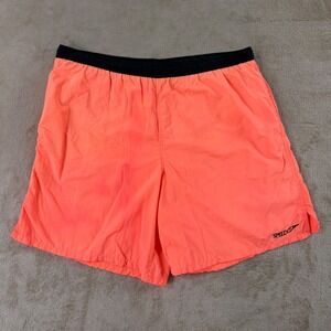 Vintage Speedo Swim Trunks Mens Swim Large Neon Orange Mesh Liner Stretch Board